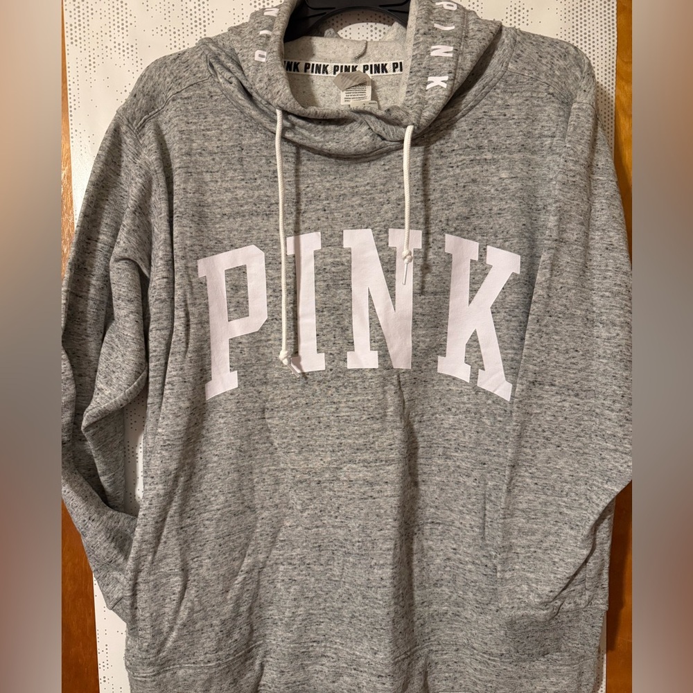 Grey PINK Hoodie